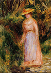 Pierre-Auguste Renoir Young Woman Taking a Walk oil painting reproduction