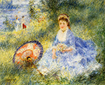 Pierre-Auguste Renoir Young Woman with a Japanese Umbrella, 1876 oil painting reproduction