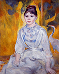 Pierre-Auguste Renoir Young Woman with Crane, 1886 oil painting reproduction