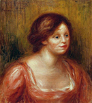 Pierre-Auguste Renoir Bust of a Woman in a Red Blouse, 1905 oil painting reproduction