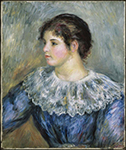 Pierre-Auguste Renoir Bust Portrait of a Young Woman oil painting reproduction