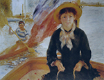 Pierre-Auguste Renoir Canoeing (also known as Young Girl in a Boat), 1877 oil painting reproduction