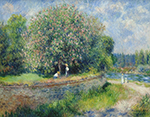 Pierre-Auguste Renoir Chestnut Tree Blooming, 1881 oil painting reproduction