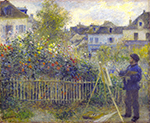 Pierre-Auguste Renoir Claude Monet Painting in His Garden at Argenteuil, 1883 oil painting reproduction