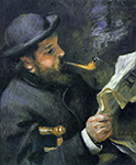 Pierre-Auguste Renoir Claude Monet Reading, 1872 oil painting reproduction