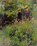 Pierre-Auguste Renoir Conversation in a Rose Garden, 1876 oil painting reproduction