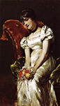 Pierre-Auguste Renoir A Girl, 1885 oil painting reproduction