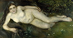 Pierre-Auguste Renoir A Nymph by a Stream, 1869-70 oil painting reproduction