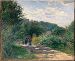 Pierre-Auguste Renoir A Road in Louveciennes, 1872 oil painting reproduction
