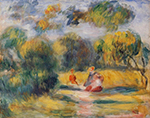 Pierre-Auguste Renoir Figures in a Landscape, 1800 oil painting reproduction