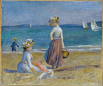 Pierre-Auguste Renoir Figures on the Beach, 1890s oil painting reproduction