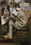 Pierre-Auguste Renoir Frederic Bazille Painting 'The Heron', 1867 oil painting reproduction