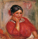 Pierre-Auguste Renoir Gabrielle in a Red Blouse, 1896 oil painting reproduction