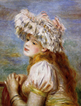 Pierre-Auguste Renoir Girl in a Lace Hat, 1891 oil painting reproduction