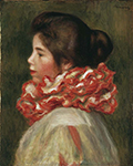 Pierre-Auguste Renoir Girl in a Red Ruff, 1896 oil painting reproduction