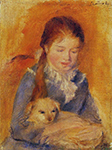 Pierre-Auguste Renoir Girl with a Dog, 1875 oil painting reproduction
