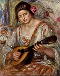Pierre-Auguste Renoir Girl with a Mandolin, 1918 oil painting reproduction
