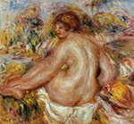 Pierre-Auguste Renoir After Bathing, Seated Female Nude oil painting reproduction