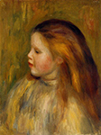Pierre-Auguste Renoir Head of a Little Girl in Profile - 1901 oil painting reproduction