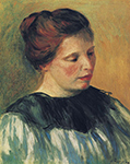 Pierre-Auguste Renoir Head of a Woman (Woman with Chignon), 1895 oil painting reproduction