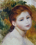 Pierre-Auguste Renoir Head of a Woman, 1887 oil painting reproduction