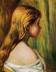 Pierre-Auguste Renoir Head of a Young Girl, 1890 oil painting reproduction