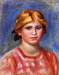 Pierre-Auguste Renoir Head of a Young Girl oil painting reproduction