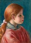Pierre-Auguste Renoir Head of a Young Woman, 1888 oil painting reproduction
