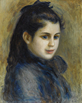 Pierre-Auguste Renoir Head of Young Girl, 1875 oil painting reproduction