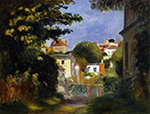 Pierre-Auguste Renoir House and Figure among the Trees oil painting reproduction