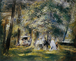 Pierre-Auguste Renoir In St Cloud Park, 1866 oil painting reproduction