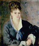 Pierre-Auguste Renoir Lady in a Black Dress, 1876 oil painting reproduction