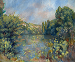 Pierre-Auguste Renoir Lakeside Landscape, 1889 oil painting reproduction