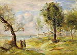 Pierre-Auguste Renoir Landscape (after Corot), 1897-98 oil painting reproduction
