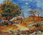 Pierre-Auguste Renoir Landscape - Woman under a Tree, 1882-83 oil painting reproduction