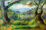 Pierre-Auguste Renoir Landscape at Collettes oil painting reproduction