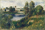 Pierre-Auguste Renoir Landscape at Vetheuil, 1890 oil painting reproduction