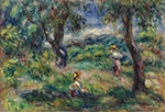 Pierre-Auguste Renoir Landscape in Blue, 1915 oil painting reproduction