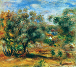 Pierre-Auguste Renoir Landscape near Cagnes, 1909-10 oil painting reproduction