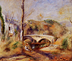 Pierre-Auguste Renoir Landscape with Bridge, 1900 01 oil painting reproduction