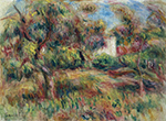 Pierre-Auguste Renoir Landscape with Cabin oil painting reproduction