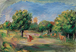 Pierre-Auguste Renoir Landscape with Cows oil painting reproduction