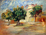 Pierre-Auguste Renoir Landscape with Nude, 1910 oil painting reproduction