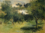 Pierre-Auguste Renoir Landscape with Trees 02 oil painting reproduction