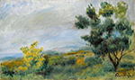 Pierre-Auguste Renoir Landscape with Trees and the Sea, 1800 oil painting reproduction