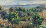 Pierre-Auguste Renoir Landscape with Trees in Yellow, 1800 oil painting reproduction
