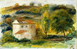 Pierre-Auguste Renoir Landscape with White House 01 oil painting reproduction