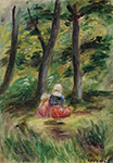 Pierre-Auguste Renoir Landscape with Woman and Child oil painting reproduction