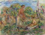 Pierre-Auguste Renoir Landscape with Women, 1918 oil painting reproduction