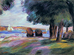 Pierre-Auguste Renoir Landscape, 1895 oil painting reproduction